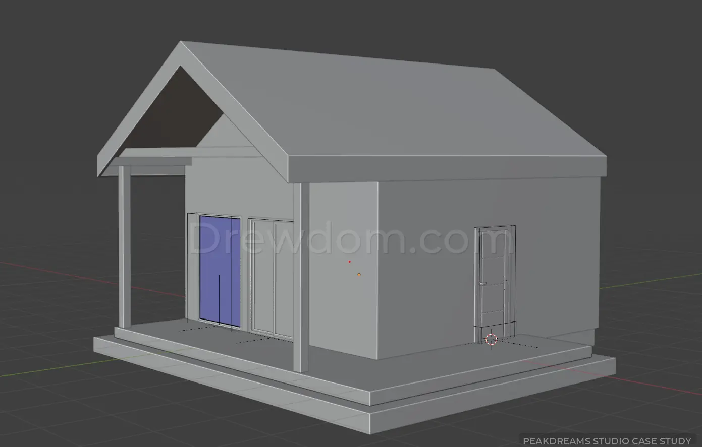 Wstępny blockout domu 3D