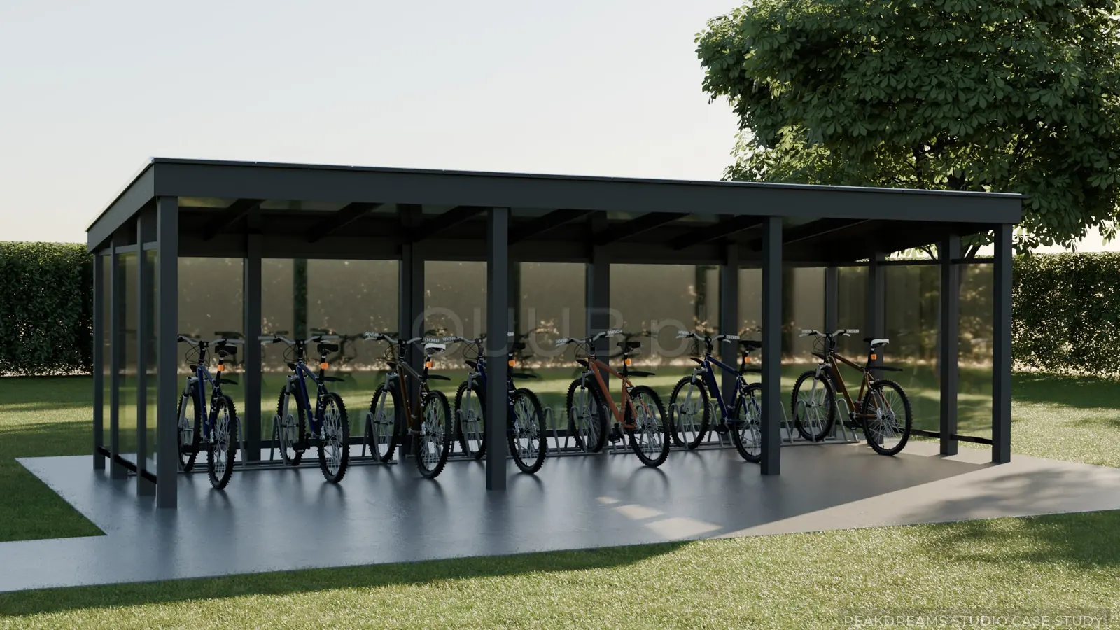 Final QUUB bicycle shelter variant