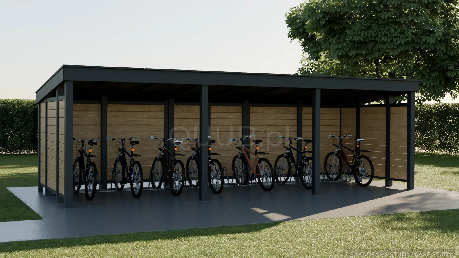 Final QUUB bicycle shelter variant