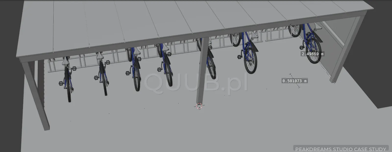 Bicycle shelter working model
