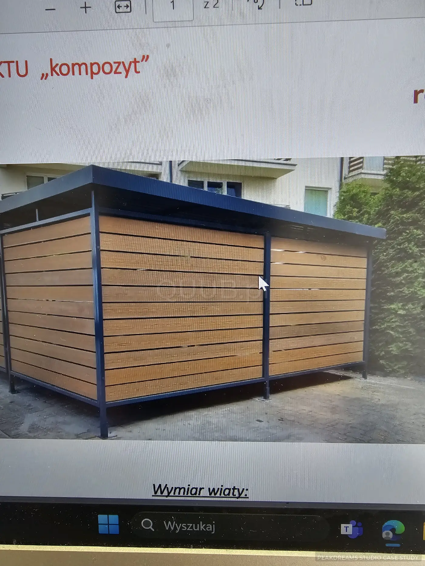 Bicycle shelter reference photo